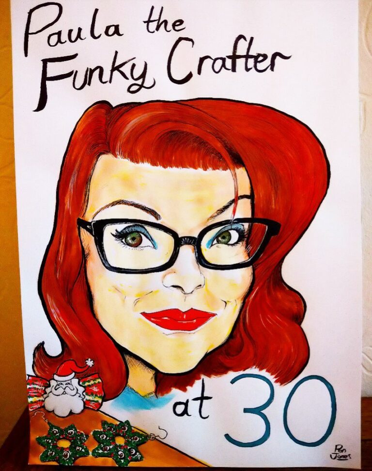 caricature of a 30 year old woman for her birthday