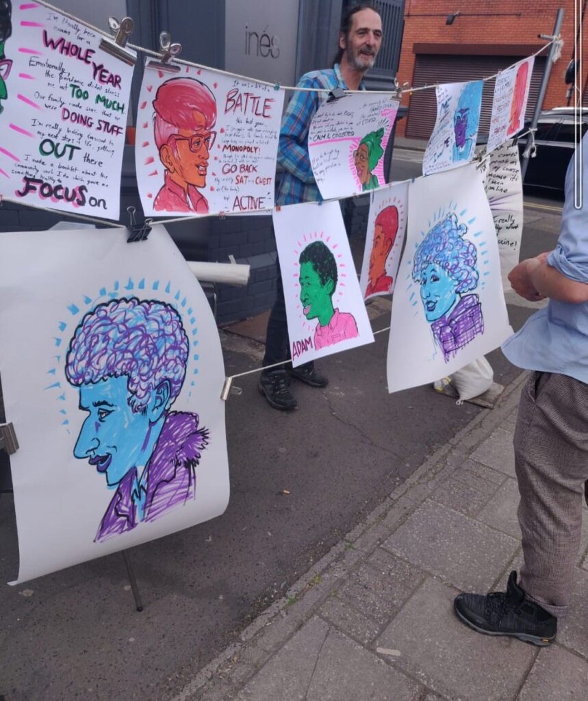 The washing line of caricatures from the how were you project