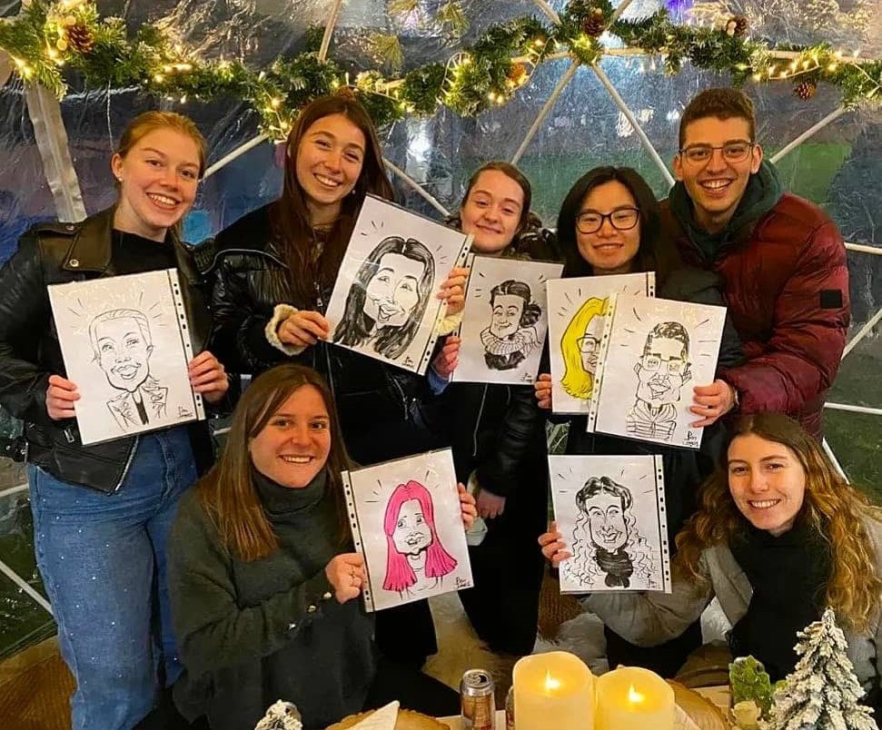 CARICATURES OF STUDENTS AT BIRMINGHAM UNIVERSITY